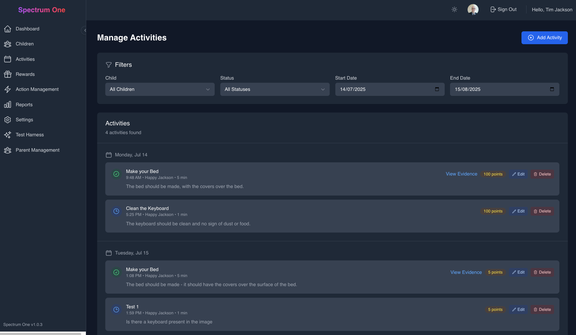 Activity Management